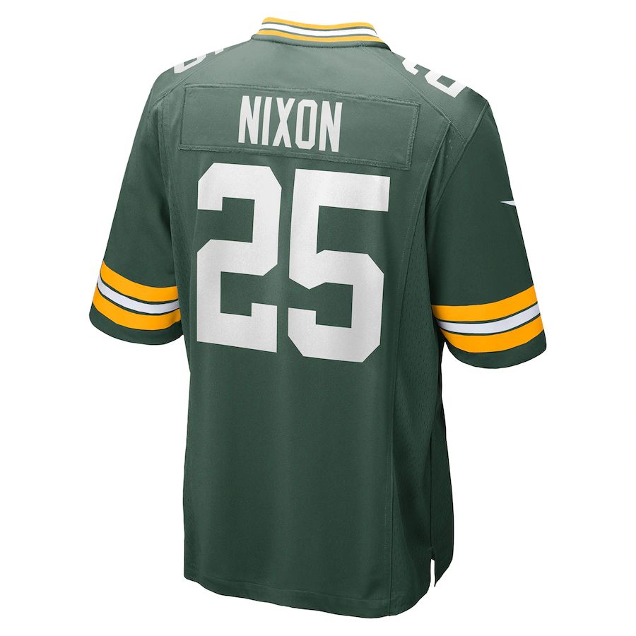 Green Bay PackersPackers #25 Keisean Nixon Green Game Player Jersey Stitched American Football Jerseys