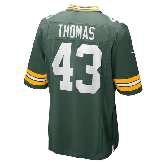 Green Bay PackersPackers #43 Kiondre Thomas Green Game Player Jersey Stitched American Football Jerseys