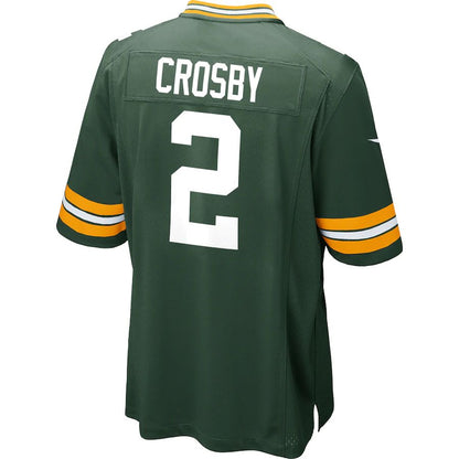 Green Bay PackersPackers #2 Mason Crosby Green Game Jersey Stitched American Football Jerseys