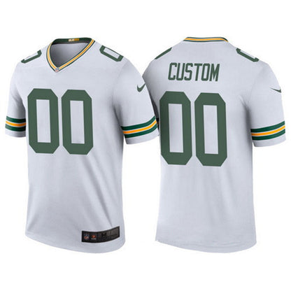 Custom Green Bay PackersPackers White Custom Color Rush Legend Limited Jersey Stitched American Football Jerseys