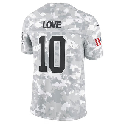 Green Bay PackersPackers #10 Jordan Love Arctic Camo 2024 Salute to Service Limited Stitched American Football Jerseys