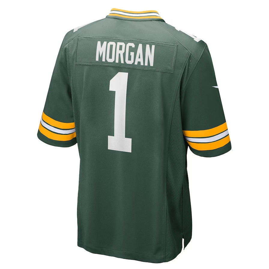 Green Bay PackersPackers #1 Jordan Morgan 2024 Draft First Round Pick Player Game Jersey - Green American Football Jerseys