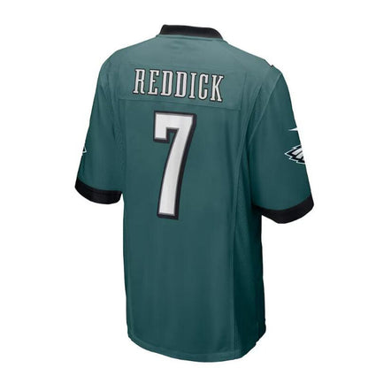 Philadelphia Eagles #7 Haason Reddick Super Bowl LVII Patch Game Jersey - Midnight Green Stitched American Football Jerseys