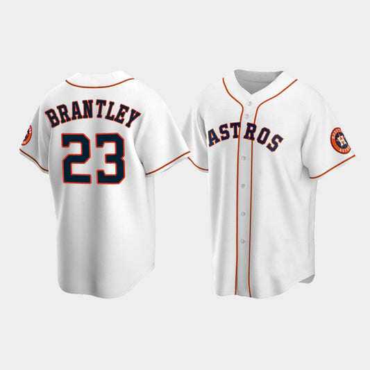 Baseball Houston Astros #23 Michael Brantley White Stitched Jersey