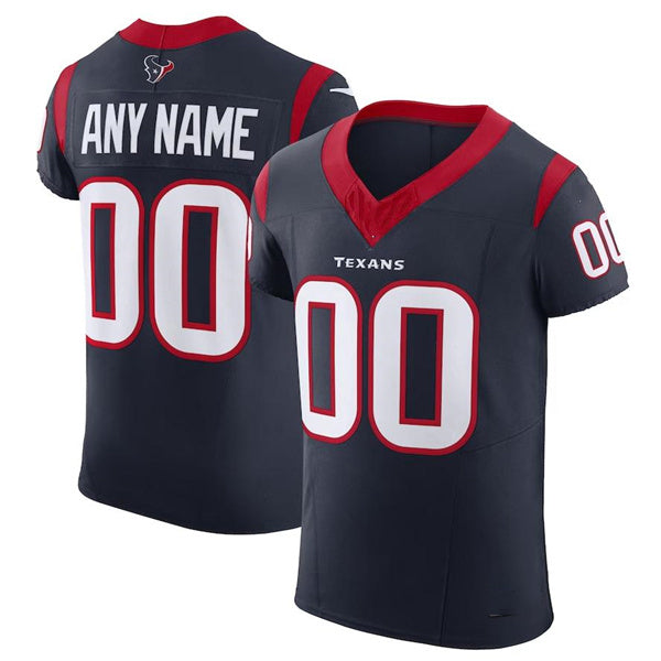 Custom H.Texans Navy Scarlet Vapor F.U.S.E. Elite  Jersey Stitched American Football Jerseys