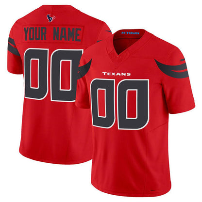 Custom H.Texans Active Player Red 2024 Alternate Vapor F.U.S.E. Limited Football Stitched Jersey