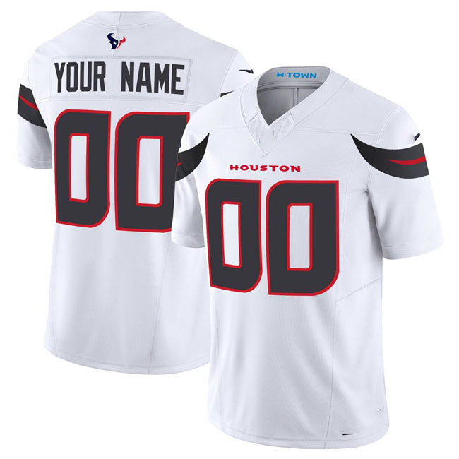 Custom H.Texans Active Player White 2024 Vapor F.U.S.E. Limited Football Stitched Jersey