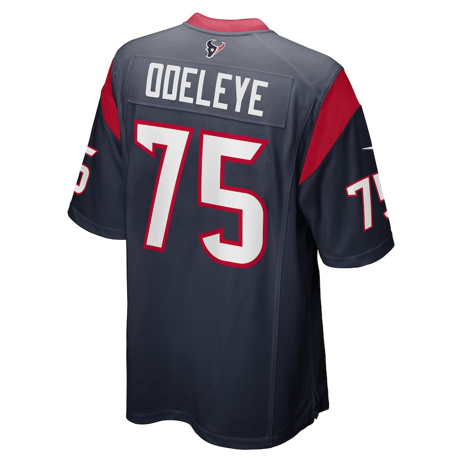 H.Texans #75 Adedayo Odeleye Navy Game Player Jersey Stitched American Football Jerseys