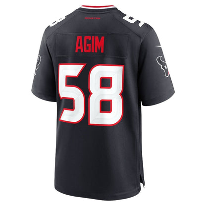 H.Texans #58 McTelvin Agim Team Game Jersey - Navy American Football Jerseys