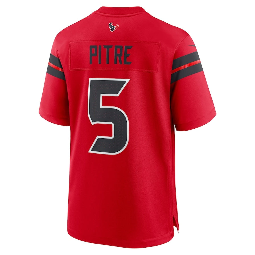 H.Texans #5 Jalen Pitre Alternate Game Jersey - Red American Football Jerseys