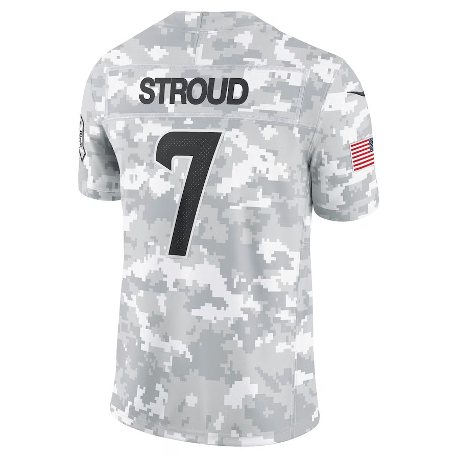 H.Texans #7 C.J. Stroud Arctic Camo 2024 Salute to Service Limited Stitched American Football Jerseys