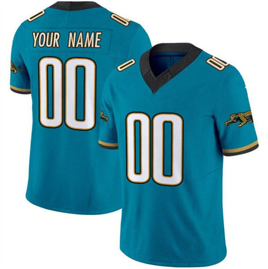 Custom J.Jaguars Active Player Teal 2024 F.U.S.E. Prowler Throwback Vapor Limited Stitched Football Jersey