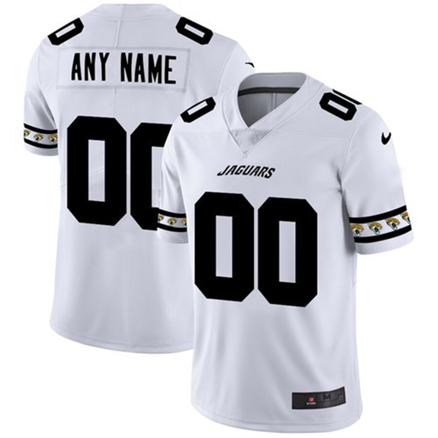 Custom J.Jaguars White Team Logo Vapor Limited Jersey Stitched American Football Jerseys