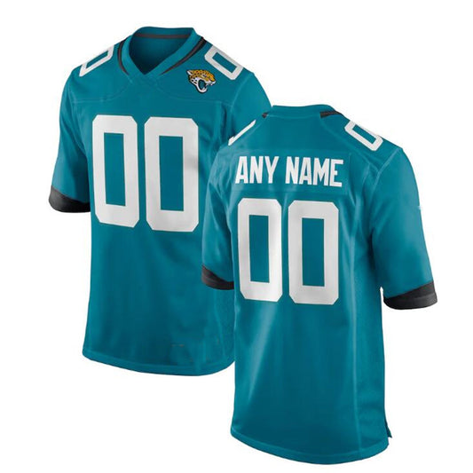 Custom J.Jaguars Teal Alternate Game Jersey Stitched American Football Jerseys