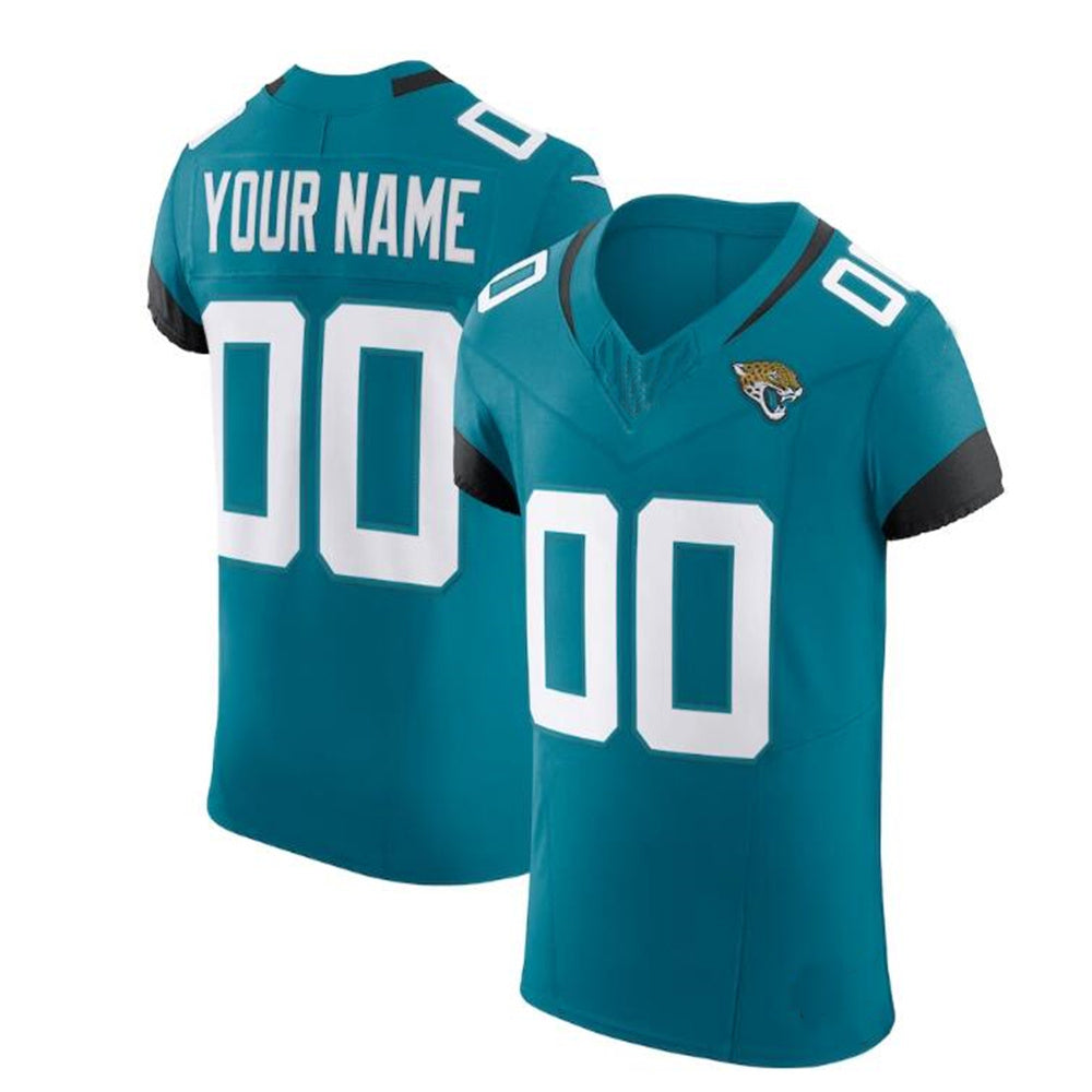 Custom J.Jaguars Teal Vapor F.U.S.E. Elite Jersey Stitched American Football Jerseys