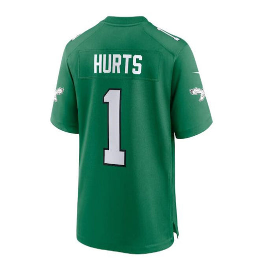 Philadelphia Eagles #1 Jalen Hurts Alternate Game Player Jersey - Kelly Green Stitched American Football Jerseys