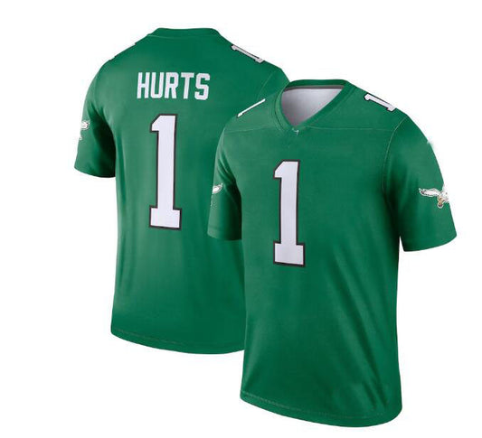 Philadelphia Eagles #1 Jalen Hurts  Alternate Legend Player Jersey - Kelly Green Stitched American Football Jerseys