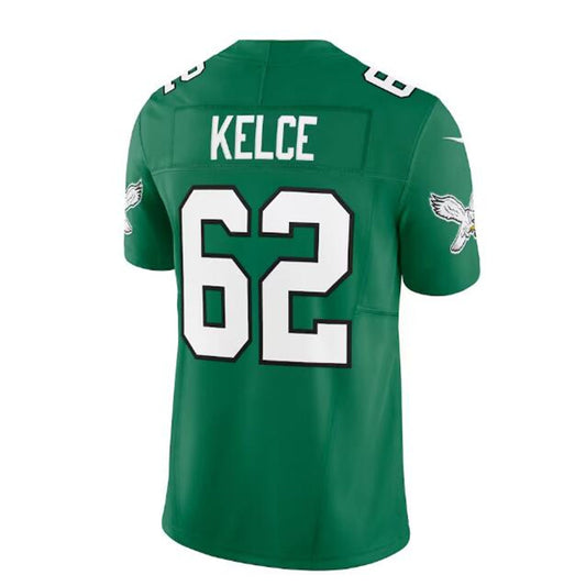 Philadelphia Eagles #62 Jason Kelce Alternate Vapor F.U.S.E. Limited Jersey - Kelly Green Stitched American Football Jerseys