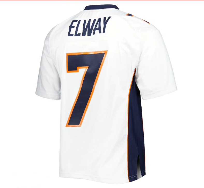 Denver Broncos #7 John Elway Mitchell & Ness 1998 Legacy Replica Jersey - White Stitched American Football Jerseys