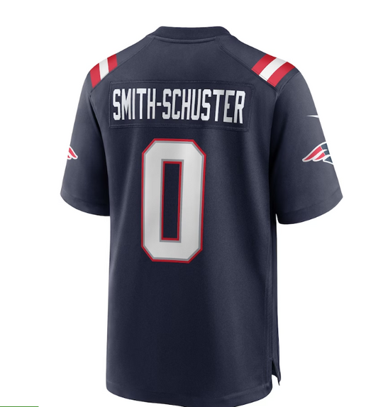 New England Patriots #0 JuJu Smith-Schuster  Game Player Jersey - Navy Stitched American Football Jerseys