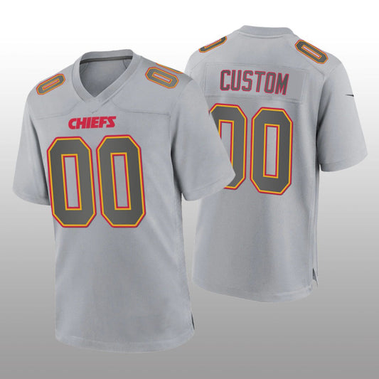 Custom  Kansas CityChiefs Gray Atmosphere Game Jersey Stitched Jersey Football Jerseys