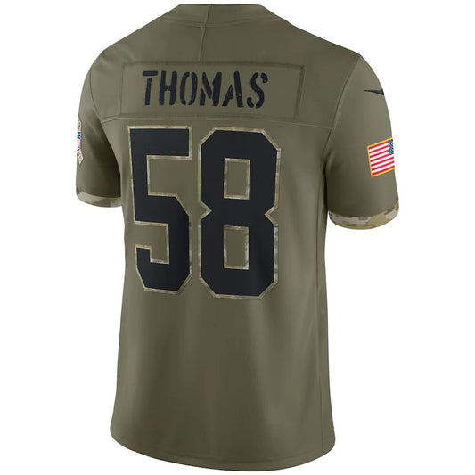 Kansas CityChiefs #58 Derrick Thomas Olive 2022 Salute To Service Retired Player Limited Jersey Stitched American Football Jerseys