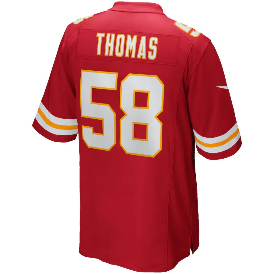 Kansas CityChiefs #58 Derrick Thomas Red Game Retired Player Jersey Stitched American Football Jerseys