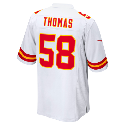 Kansas CityChiefs #58 Derrick Thomas  White Retired Player Game Jersey Stitched American Football Jerseys