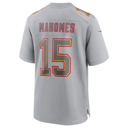 Kansas CityChiefs #15 Patrick Mahomes Gray Atmosphere Fashion Game Jersey Stitched American Football Jerseys