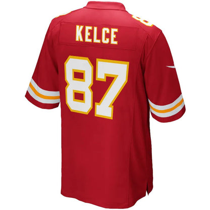 Kansas CityChiefs #87 Travis Kelce Red Team Game Jersey Stitched American Football Jerseys