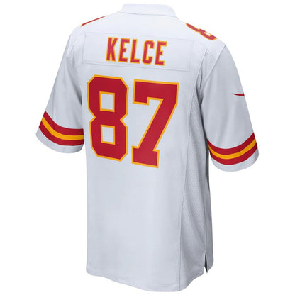 Kansas CityChiefs #87Travis Kelce White Game Jersey Stitched American Football Jerseys