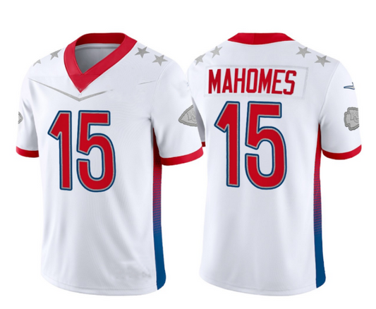 Kansas CityChiefs #15 Patrick Mahomes White 2022 Pro Bowl Vapor Untouchable Stitched Limited Jersey American Football Jerseys