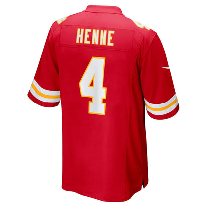 Kansas CityChiefs #4 Chad Henne Red Game Jersey Stitched American Football Jerseys