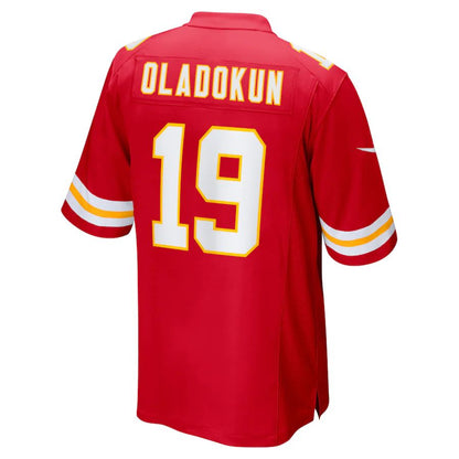 Kansas CityChiefs #19 Chris Oladokun Red Game Player Jersey Stitched American Football Jerseys