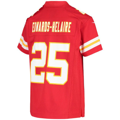 Kansas CityChiefs #25 Clyde Edwards-Helaire Red Team Game Jersey Stitched American Football Jerseys