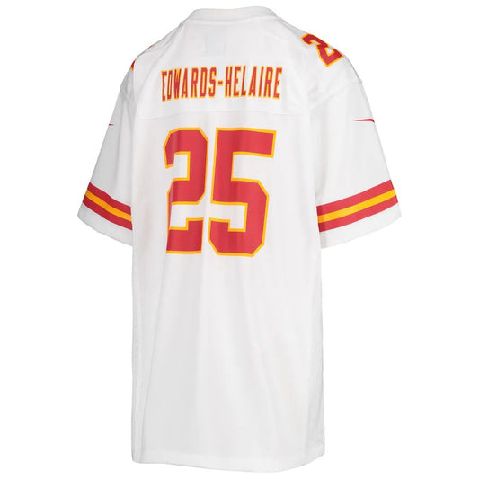 Kansas CityChiefs #25 Clyde Edwards-Helaire White Game Jersey Stitched American Football Jerseys