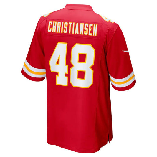 Kansas CityChiefs #48 Cole Christiansen Red Game Player Jersey Stitched American Football Jerseys