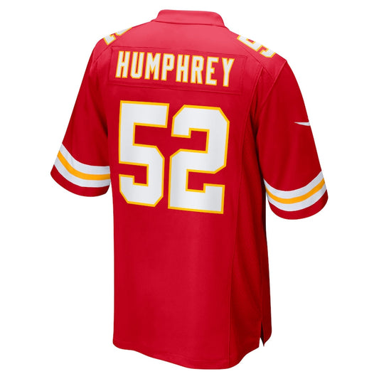 Kansas CityChiefs #52 Creed Humphrey Red Game Jersey Stitched American Football Jerseys