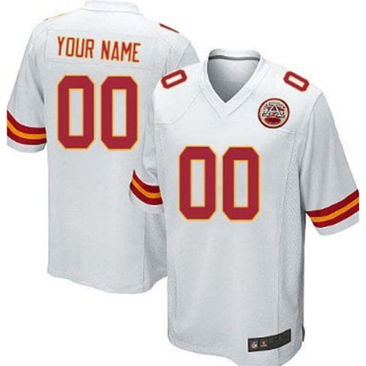 Custom  Kansas CityChiefs White Game Jersey American Stitched Jersey Football Jerseys