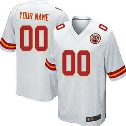 Custom  Kansas CityChiefs White Limited Jersey American Stitched Jersey Football Jerseys