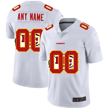 Custom  Kansas CityChiefs White Team Big Logo Vapor Untouchable Limited Jersey American Stitched Jersey Football Jerseys