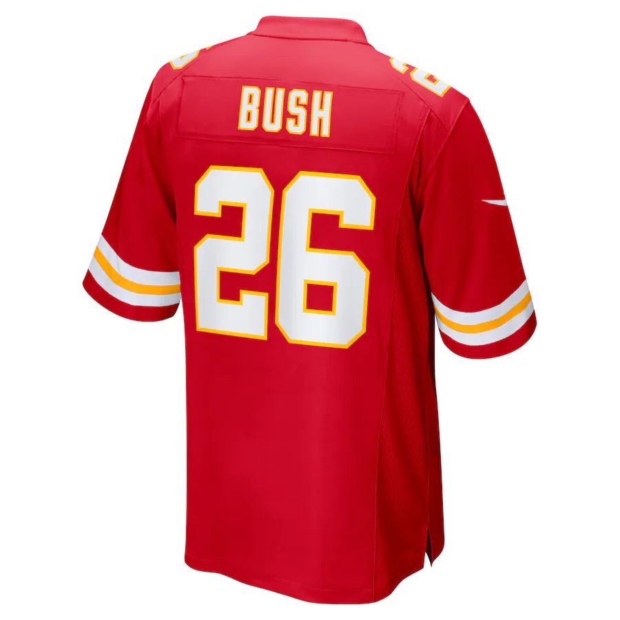 Kansas CityChiefs #26 Deon Bush Red Game Player Jersey Stitched American Football Jerseys