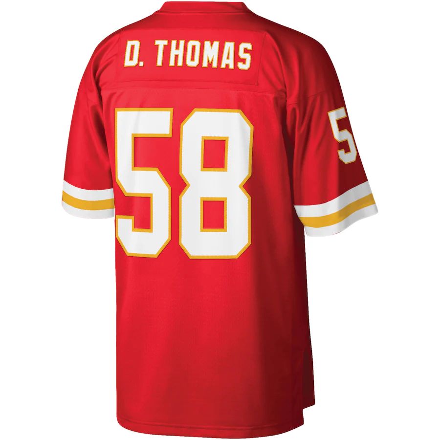 Kansas CityChiefs #58 Derrick Thomas Mitchell & Ness Red 1994 Legacy Replica Jersey Stitched American Football Jerseys