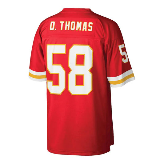 Kansas CityChiefs #58 Derrick Thomas Mitchell & Ness Red Retired Player Legacy Replica Jersey Stitched American Football Jerseys