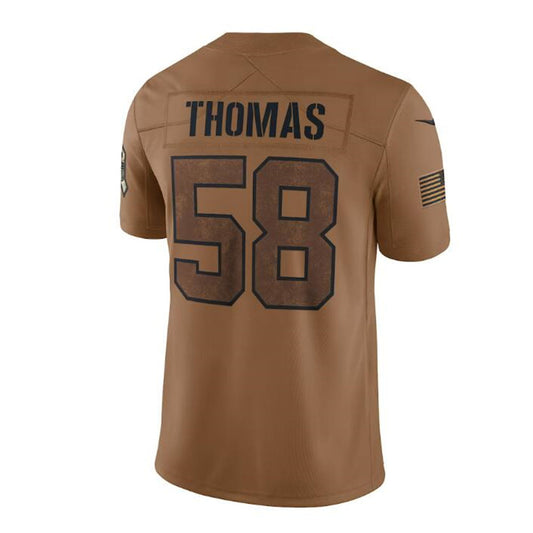 Kansas CityChiefs #58 Derrick Thomas Brown 2023 Salute To Service Retired Player Limited Jersey Stitched American Football Jerseys