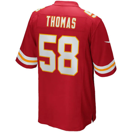 Kansas CityChiefs #58 Derrick Thomas Red Game Retired Player Jersey Stitched American Football Jerseys