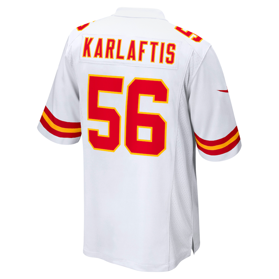 Kansas CityChiefs #56 George Karlaftis White Away Game Player Jersey Stitched American Football Jerseys