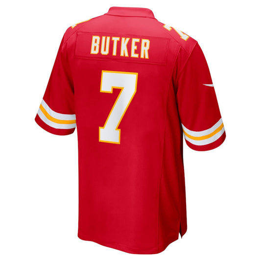 Kansas CityChiefs #7 Harrison Butker Red Game Jersey Stitched American Football Jerseys