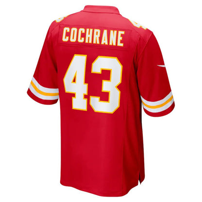 Kansas CityChiefs #43 Jack Cochrane Red Game Player Jersey Stitched American Football Jerseys