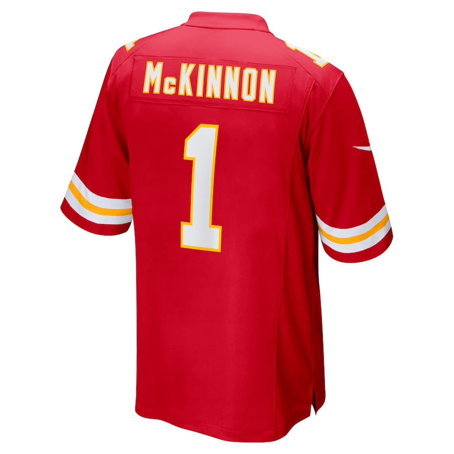 Kansas CityChiefs #1 Jerick McKinnon Red Game Player Jersey Stitched American Football Jerseys